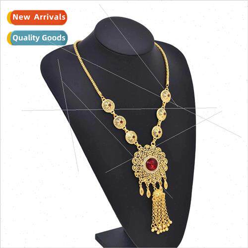 New Jewelry Vintage Alloy Tassel Women Necklace Ethnic Drill