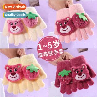 baby warm cartoon fall bear children winter cute New gloves
