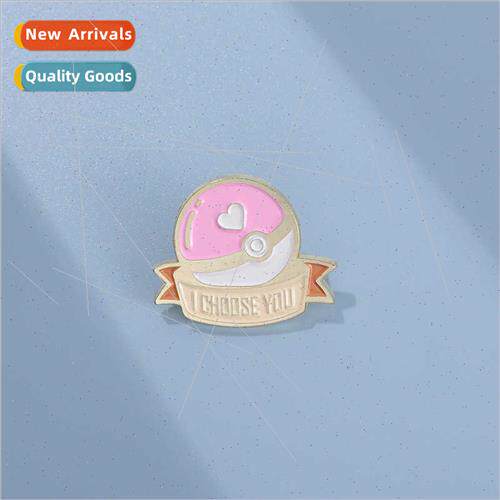 new Pokémon elf ball shape cute metal badge blouse skirt ex