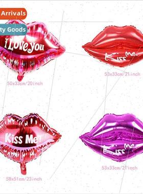 Kiss Me Sexy Red ps pstick Aluminum Balloon Birthday Party B