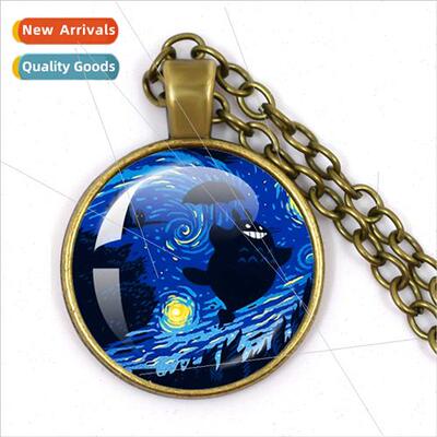 Totoro  Pendant Necklace Animated Cartoon Round Chain Neckla