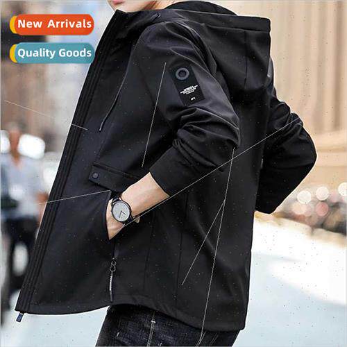 2023 fall new jacket men hooded casual jacket fashion tops s