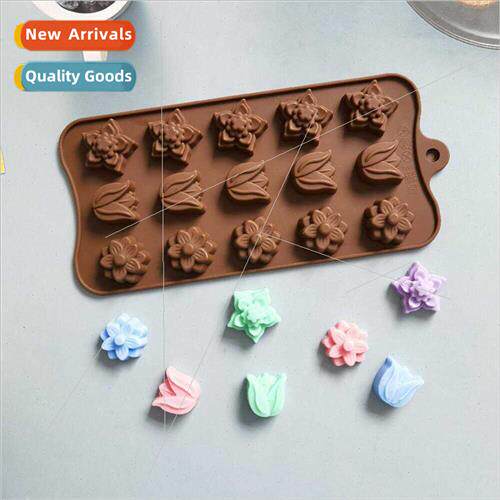 15 Tulip Blossom Chocolate Biscu Mold Cake Mold Ice Cream Ca