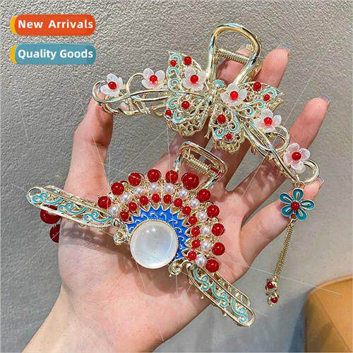 advanced sense pearl New Year grasp clip tassel female large