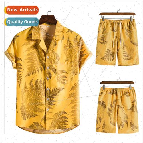 2022 Hawaii Collection Beach Su Collar Printed Short Sleeve