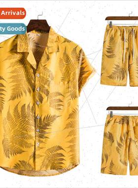 2022 Hawaii Collection Beach Su Collar Printed Short Sleeve