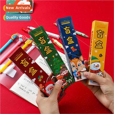 Creative Christmas Surprise Blind Box Unwrapped Pen 5pcs Set