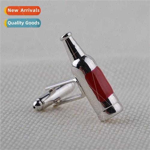 Creative wine bottle wine glass Men French cufflinks