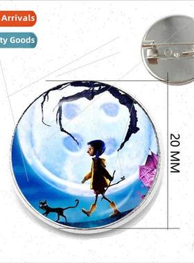 Ghost Mother Coraline Time Gemstone Chain Pendant Pin Anime