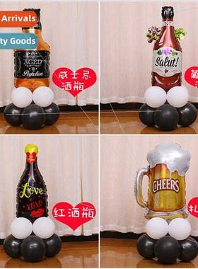 New large champagne glass wine bottle balloon column birthda