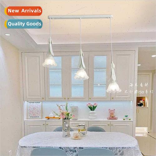 French flowers dining room lamp three head chandelier  rusti