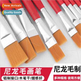 Red ngle Brush Acrylic Paintbrush Painting Oil Nylon Rod Art