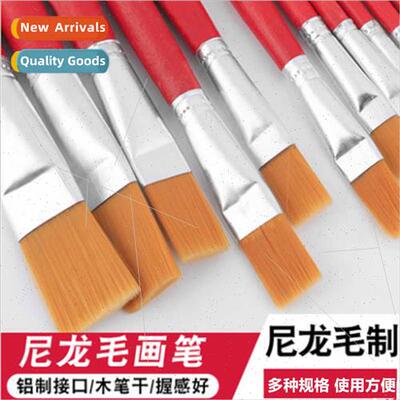 Red Rod Nylon Oil Paintbrush ngle Art Painting Brush Acrylic