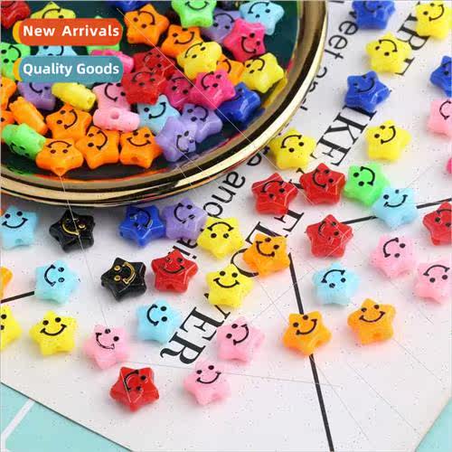 Translucent color acrylic pentagram diy jewelry accessories
