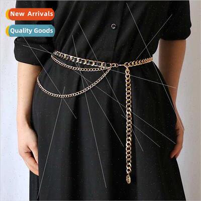 Multi-layer chain belt women dresses waist chain fashion ver