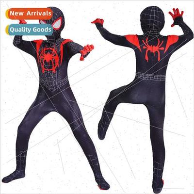 Spider-Man Tights ttle Black Spider Miles Kids Boys Jumpsu I