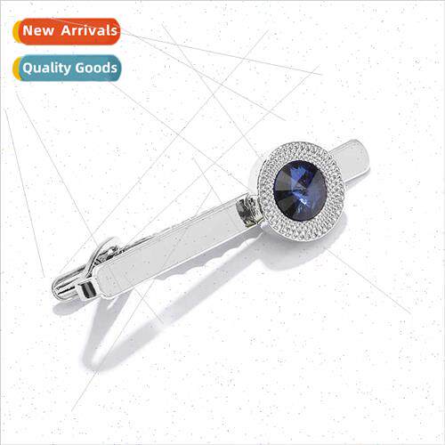 Round Zirconia Men Shirt Su Tie Clip Brass Tie Clip