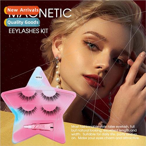 Dazzling color star bracket 2 pairs false eyelashes female t