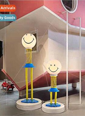 Memphis playful spring cartoon children room floor lamp boys