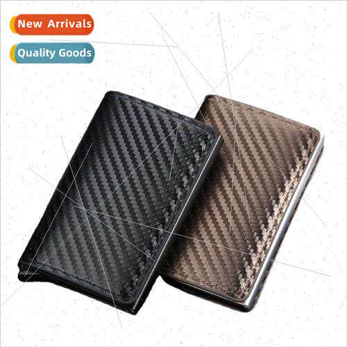 Carbon Fiber Card Box Auto Eject Card Aluminum RFID Card Box