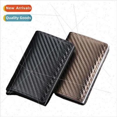 Carbon Fiber Card Box Auto Eject Card Aluminum RFID Card Box