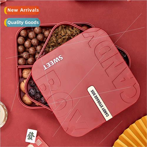 Chinese Red Fru Tray ving Room Coffee Table Candy Box Snacks
