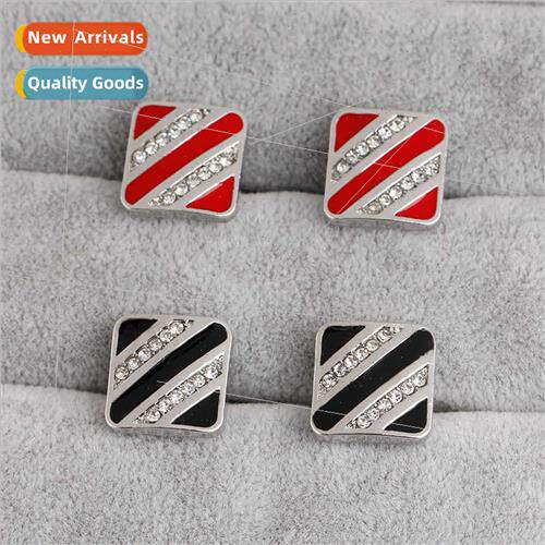 Popular French cufflinks fashion oil drop diamond cufflinks