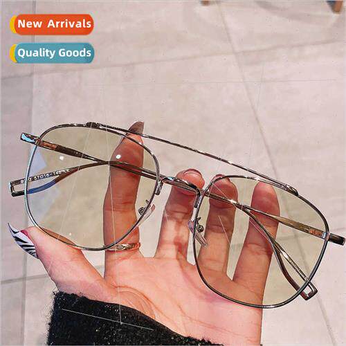 new generous retro metal thin frame frame thin female Square