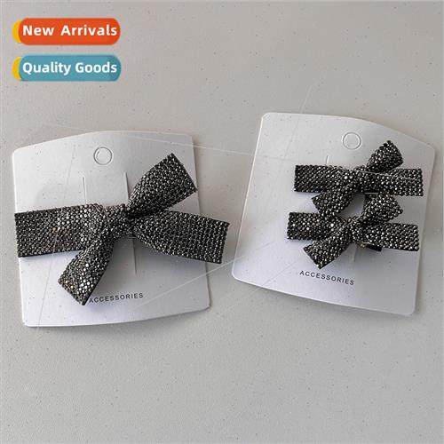 Full diamond bow hair clips vintage haute sense ehead broken