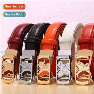 hundred casual Korean automatic ladies leather Genuine belt