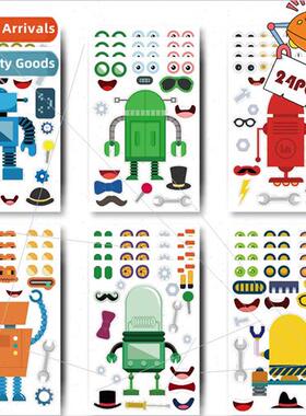 CM2206001 Robot Stickers Cartoon Stickers gsaw Stickers DIY