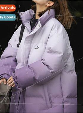 American retro gradient color bread clothing cotton jacket m