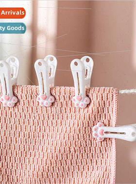 Cute cat paw clothes clip drying clothespin plastic underwea