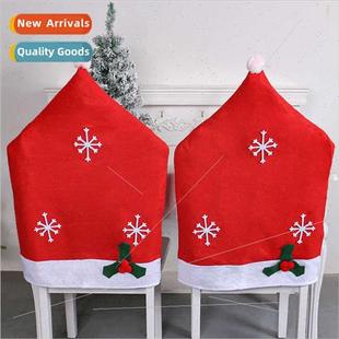 snowflake woven chair covers Christmas hotel decorations