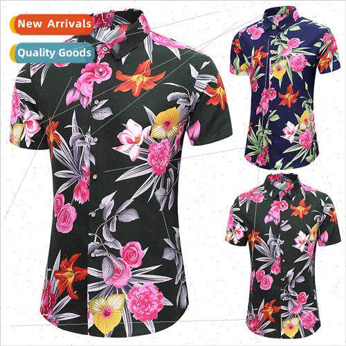 2022 Spring Summer Large ze Flower Shirt Short Sleeve Chines