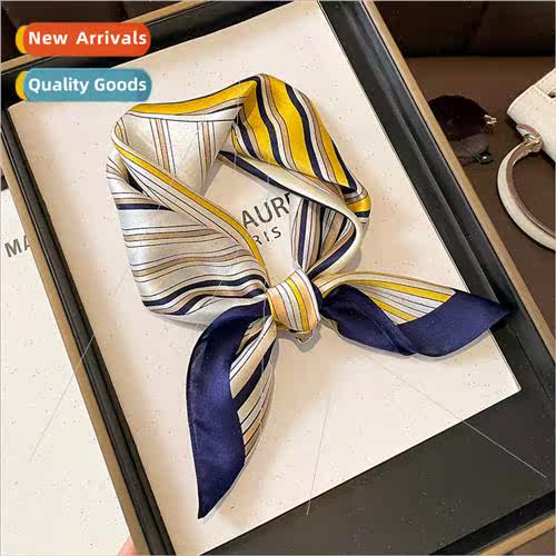 Korean  spring summer stripes splicing black high-grade mulb