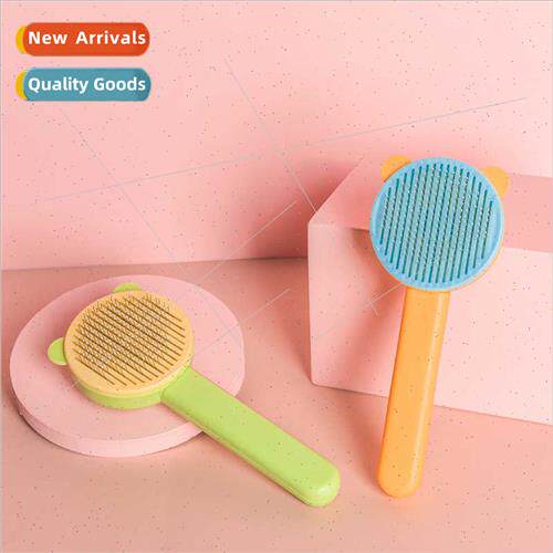 Cute bear head pet self-cleaning comb dog cat knotting comb