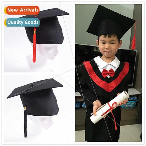 Dr. Cap Scholar Student Kindergarten Graduation Cap Red Blac