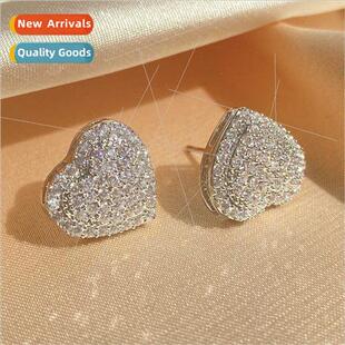 love anniv Fashion zirconia earrings wedding ladies heart