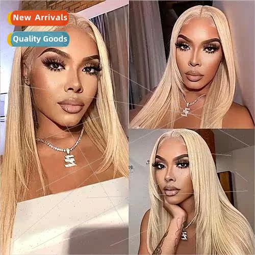 Europe Fashion ght Blonde Pre-African Lace Medium Wig Head C