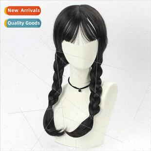 cosplay wig black Wednesday cos chemical fiber full head cov