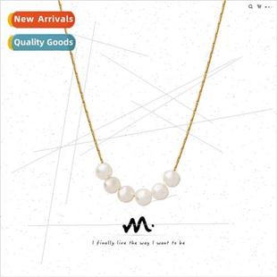 round bead steel imation tanium pearl necklace che pendant