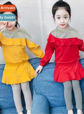 2022 girls spring su su  children clothing spring fall new c