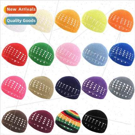 Men Women Handmade Crocheted Wheat Hat KUFI HAT Hairnet Pull