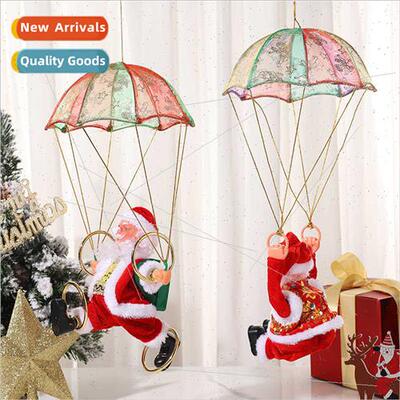 Hanging electric music parachute Santa Claus creative electr