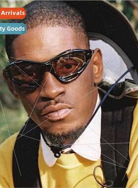 04017 large frame cat eye personalized hollow cycling mirror