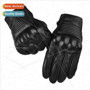 Motorcycle gloves leather men women riding biker tactical wa