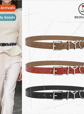 Fashion letter heart belt female nd nis Korean students trou