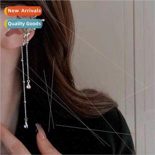 bow chain clips Metallic summer ear texture long 2022 tassel