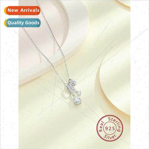 Koreas925 silver water drop necklace female hundred niche 20